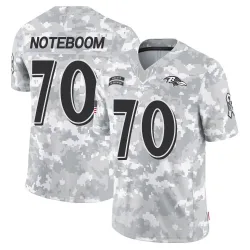 Men's Joe Noteboom Baltimore Ravens No.70 Limited 2024 Salute to Service Jersey - Arctic Camo