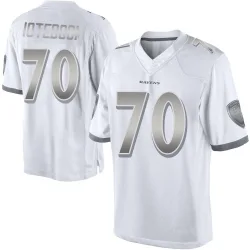 Men's Joe Noteboom Baltimore Ravens No.70 Limited Platinum Jersey - White