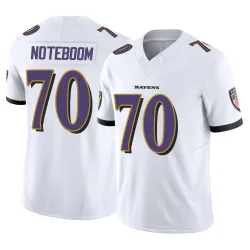 Men's Joe Noteboom Baltimore Ravens No.70 Limited Vapor F.U.S.E. Jersey - White