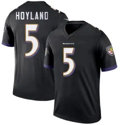 Men's John Hoyland Baltimore Ravens No.5 Legend Jersey - Black