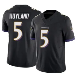 Men's John Hoyland Baltimore Ravens No.5 Limited Vapor F.U.S.E. Jersey - Black