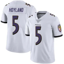 Men's John Hoyland Baltimore Ravens No.5 Limited Vapor Untouchable Jersey - White
