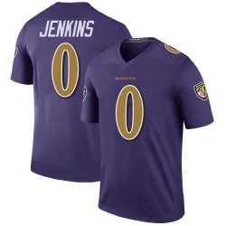 Men's John Jenkins Baltimore Ravens No.0 Legend Color Rush Jersey - Purple
