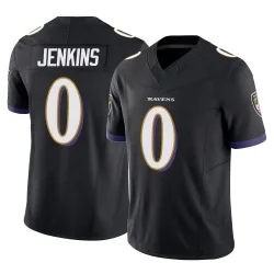 Men's John Jenkins Baltimore Ravens No.0 Limited Vapor F.U.S.E. Jersey - Black