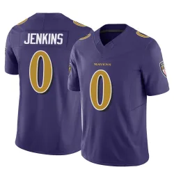 Men's John Jenkins Baltimore Ravens No.0 Limited Vapor F.U.S.E. Jersey - Purple