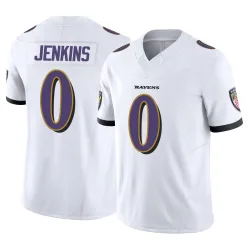 Men's John Jenkins Baltimore Ravens No.0 Limited Vapor F.U.S.E. Jersey - White