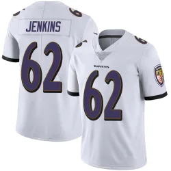 Men's John Jenkins Baltimore Ravens No.62 Limited Vapor Untouchable Jersey - White