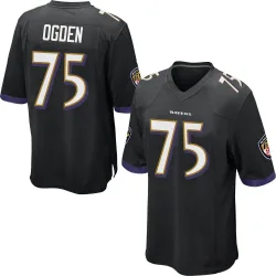 Men's Jonathan Ogden Baltimore Ravens No.75 Game Jersey - Black
