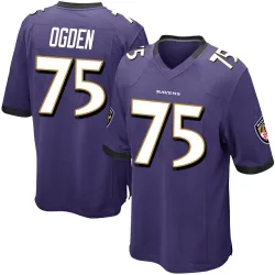 Men's Jonathan Ogden Baltimore Ravens No.75 Game Team Color Jersey - Purple