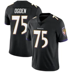 Men's Jonathan Ogden Baltimore Ravens No.75 Limited Alternate Vapor Untouchable Jersey - Black