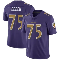 Men's Jonathan Ogden Baltimore Ravens No.75 Limited Color Rush Vapor Untouchable Jersey - Purple