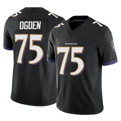 Men's Jonathan Ogden Baltimore Ravens No.75 Limited Vapor F.U.S.E. Jersey - Black