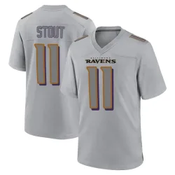 Men's Jordan Stout Baltimore Ravens No.11 Game Atmosphere Fashion Jersey - Gray