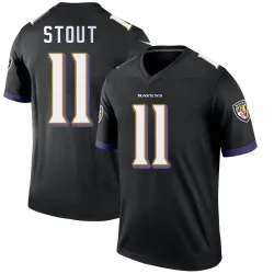 Men's Jordan Stout Baltimore Ravens No.11 Legend Jersey - Black