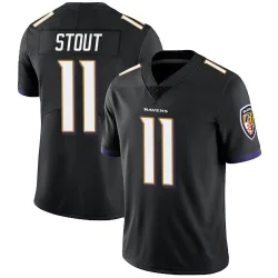 Men's Jordan Stout Baltimore Ravens No.11 Limited Alternate Vapor Untouchable Jersey - Black
