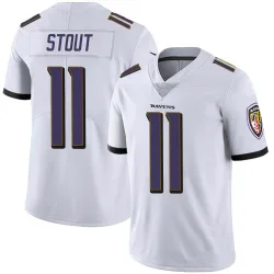 Men's Jordan Stout Baltimore Ravens No.11 Limited Vapor Untouchable Jersey - White