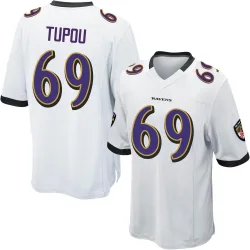 Men's Josh Tupou Baltimore Ravens No.69 Game Jersey - White