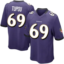 Men's Josh Tupou Baltimore Ravens No.69 Game Team Color Jersey - Purple