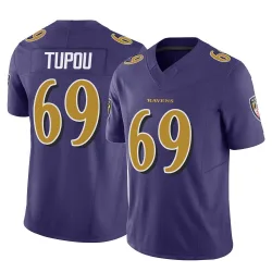 Men's Josh Tupou Baltimore Ravens No.69 Limited Vapor F.U.S.E. Jersey - Purple
