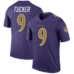 Men's Justin Tucker Baltimore Ravens No.9 Legend Color Rush Jersey - Purple