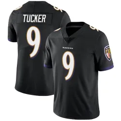 Men's Justin Tucker Baltimore Ravens No.9 Limited Alternate Vapor Untouchable Jersey - Black