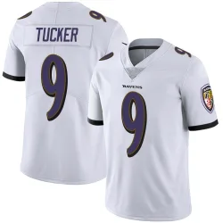Men's Justin Tucker Baltimore Ravens No.9 Limited Vapor Untouchable Jersey - White