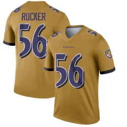 Men's Kaimon Rucker Baltimore Ravens No.56 Legend Inverted Jersey - Gold