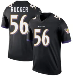 Men's Kaimon Rucker Baltimore Ravens No.56 Legend Jersey - Black