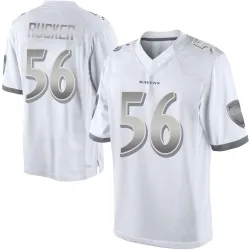 Men's Kaimon Rucker Baltimore Ravens No.56 Limited Platinum Jersey - White