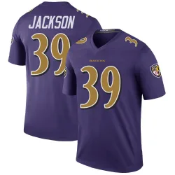 Men's Keondre Jackson Baltimore Ravens No.39 Legend Color Rush Jersey - Purple