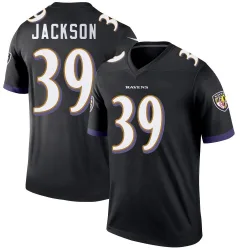 Men's Keondre Jackson Baltimore Ravens No.39 Legend Jersey - Black