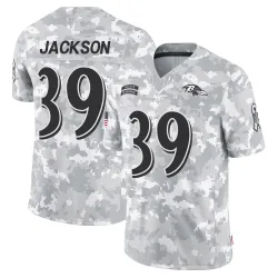 Men's Keondre Jackson Baltimore Ravens No.39 Limited 2024 Salute to Service Jersey - Arctic Camo