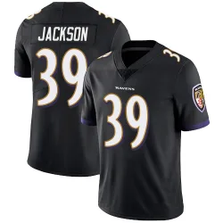 Men's Keondre Jackson Baltimore Ravens No.39 Limited Alternate Vapor Untouchable Jersey - Black