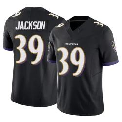 Men's Keondre Jackson Baltimore Ravens No.39 Limited Vapor F.U.S.E. Jersey - Black