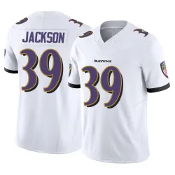 Men's Keondre Jackson Baltimore Ravens No.39 Limited Vapor F.U.S.E. Jersey - White