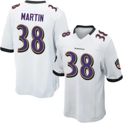 Men's Keyon Martin Baltimore Ravens No.38 Game Jersey - White