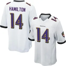 Men's Kyle Hamilton Baltimore Ravens No.14 Game Jersey - White