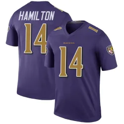Men's Kyle Hamilton Baltimore Ravens No.14 Legend Color Rush Jersey - Purple