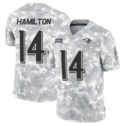 Men's Kyle Hamilton Baltimore Ravens No.14 Limited 2024 Salute to Service Jersey - Arctic Camo