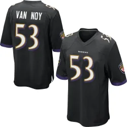 Men's Kyle Van Noy Baltimore Ravens No.53 Game Jersey - Black