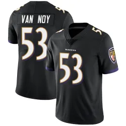 Men's Kyle Van Noy Baltimore Ravens No.53 Limited Alternate Vapor Untouchable Jersey - Black