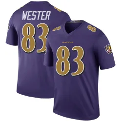Men's LaJohntay Wester Baltimore Ravens No.83 Legend Color Rush Jersey - Purple