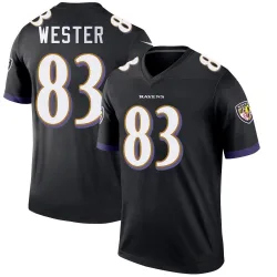 Men's LaJohntay Wester Baltimore Ravens No.83 Legend Jersey - Black