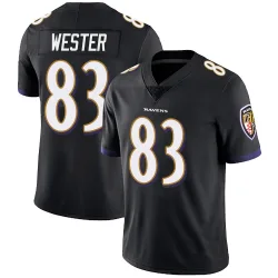 Men's LaJohntay Wester Baltimore Ravens No.83 Limited Alternate Vapor Untouchable Jersey - Black