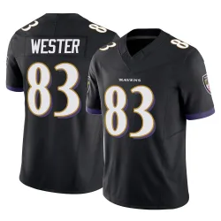 Men's LaJohntay Wester Baltimore Ravens No.83 Limited Vapor F.U.S.E. Jersey - Black
