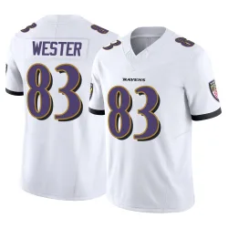 Men's LaJohntay Wester Baltimore Ravens No.83 Limited Vapor F.U.S.E. Jersey - White