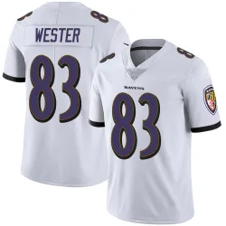 Men's LaJohntay Wester Baltimore Ravens No.83 Limited Vapor Untouchable Jersey - White