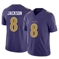 Men's Lamar Jackson Baltimore Ravens No.8 Limited Vapor F.U.S.E. Jersey - Purple