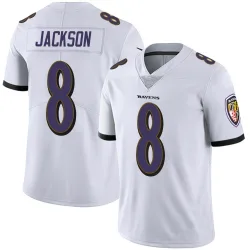 Men's Lamar Jackson Baltimore Ravens No.8 Limited Vapor Untouchable Jersey - White