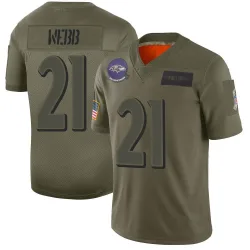 Men's Lardarius Webb Baltimore Ravens No.21 Limited 2019 Salute to Service Jersey - Camo